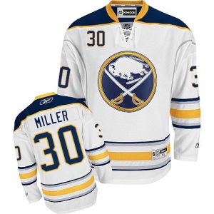 Dětské NHL Buffalo Sabres dresy 30 Ryan Miller Authentic Bílý Reebok Venkovní hokejové dresy