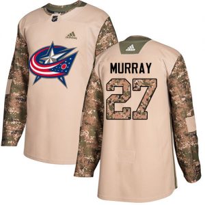 Pánské NHL Columbus Blue Jackets dresy 27 Ryan Murray Authentic Camo Adidas Veterans Day Practice