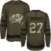 Pánské NHL Columbus Blue Jackets dresy 27 Ryan Murray Authentic Zelená Adidas Salute to Service