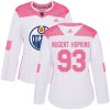 Dámské NHL Edmonton Oilers dresy 93 Ryan Nugent Hopkins Authentic Bílý Růžový Adidas Fashion