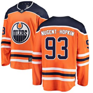 Pánské NHL Edmonton Oilers dresy 93 Ryan Nugent Hopkins Breakaway Oranžový Fanatics Branded Domácí