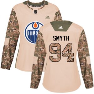 Dámské NHL Edmonton Oilers dresy 94 Ryan Smyth Authentic Camo Adidas Veterans Day Practice