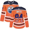 Dámské NHL Edmonton Oilers dresy 94 Ryan Smyth Authentic Oranžový Adidas USA Flag Fashion
