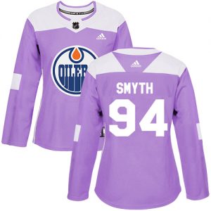 Dámské NHL Edmonton Oilers dresy 94 Ryan Smyth Authentic Nachový Adidas Fights Cancer Practice