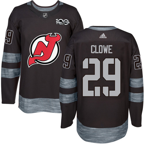 Pánské NHL New Jersey Devils dresy 29 Ryane Clowe Authentic Černá Adidas 1917 2017 100th Anniversary