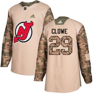 Pánské NHL New Jersey Devils dresy 29 Ryane Clowe Authentic Camo Adidas Veterans Day Practice