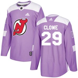 Pánské NHL New Jersey Devils dresy 29 Ryane Clowe Authentic Nachový Adidas Fights Cancer Practice