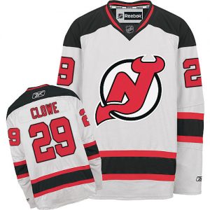 Pánské NHL New Jersey Devils dresy 29 Ryane Clowe Authentic Bílý Reebok Venkovní hokejové dresy