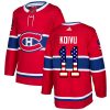 Pánské NHL Montreal Canadiens dresy 11 Saku Koivu Authentic Červené Adidas USA Flag Fashion