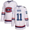 Pánské NHL Montreal Canadiens dresy 11 Saku Koivu Authentic Bílý Adidas 2017 100 Classic