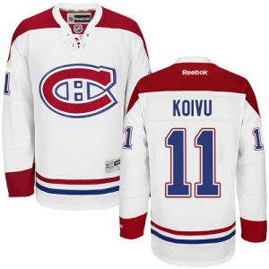 Pánské NHL Montreal Canadiens dresy 11 Saku Koivu Authentic Bílý Reebok Venkovní hokejové dresy