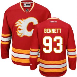 Pánské NHL Calgary Flames dresy 93 Sam Bennett Authentic Červené Reebok Alternativní hokejové dresy