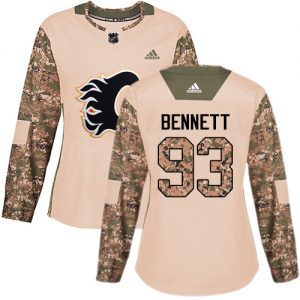 Dámské NHL Calgary Flames dresy 93 Sam Bennett Authentic Camo Adidas Veterans Day Practice