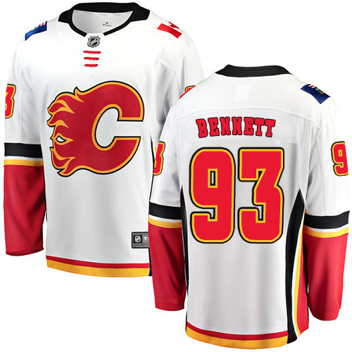 Dětské NHL Calgary Flames dresy 93 Sam Bennett Breakaway Bílý Fanatics Branded Venkovní