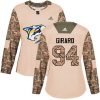 Dámské NHL Nashville Predators dresy 94 Samuel Girard Authentic Camo Adidas Veterans Day Practice