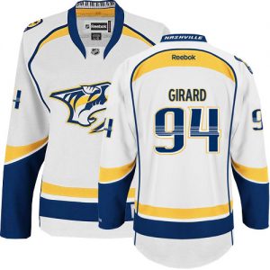 Dámské NHL Nashville Predators dresy 94 Samuel Girard Authentic Bílý Reebok Venkovní hokejové dresy