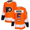 Pánské NHL Philadelphia Flyers dresy 5 Samuel Morin Authentic Oranžový Adidas USA Flag Fashion