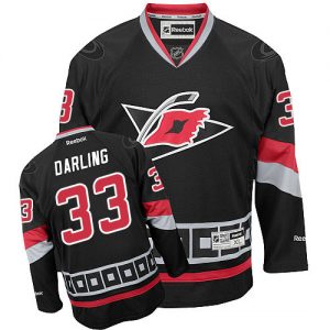 Dámské NHL Carolina Hurricanes dresy 33 Scott Darling Premier Černá Reebok Alternativní hokejové dresy