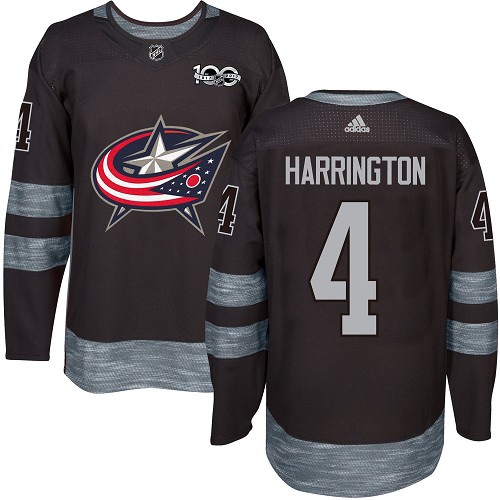 Pánské NHL Columbus Blue Jackets dresy 4 Scott Harrington Authentic Černá Adidas 1917 2017 100th Anniversary