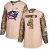 Pánské NHL Columbus Blue Jackets dresy 4 Scott Harrington Authentic Camo Adidas Veterans Day Practice