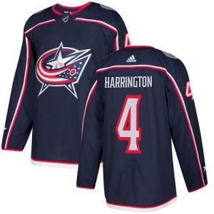 Pánské NHL Columbus Blue Jackets dresy 4 Scott Harrington Authentic Námořnická modrá Adidas Domácí