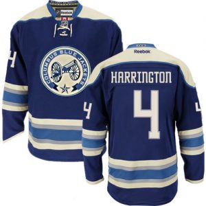 Pánské NHL Columbus Blue Jackets dresy 4 Scott Harrington Authentic Námořnická modrá Reebok Alternativní hokejové dresy