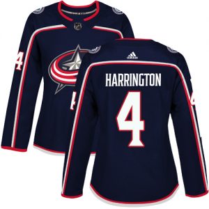 Dámské NHL Columbus Blue Jackets dresy 4 Scott Harrington Authentic Námořnická modrá Adidas Domácí