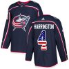 Dětské NHL Columbus Blue Jackets dresy 4 Scott Harrington Authentic Námořnická modrá Adidas USA Flag Fashion