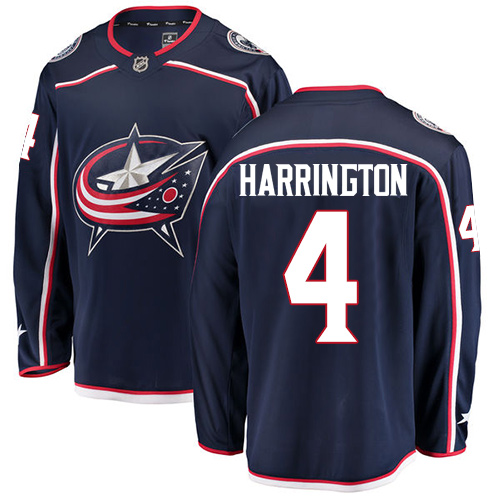 Dětské NHL Columbus Blue Jackets dresy 4 Scott Harrington Breakaway Námořnická modrá Fanatics Branded Domácí