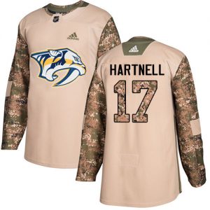 Pánské NHL Nashville Predators dresy 17 Scott Hartnell Authentic Camo Adidas Veterans Day Practice