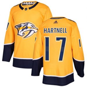Pánské NHL Nashville Predators dresy 17 Scott Hartnell Authentic Zlato Adidas Domácí