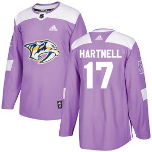 Pánské NHL Nashville Predators dresy 17 Scott Hartnell Authentic Nachový Adidas Fights Cancer Practice