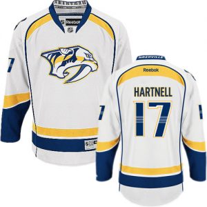 Pánské NHL Nashville Predators dresy 17 Scott Hartnell Authentic Bílý Reebok Venkovní hokejové dresy