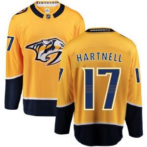 Pánské NHL Nashville Predators dresy 17 Scott Hartnell Breakaway Zlato Fanatics Branded Domácí