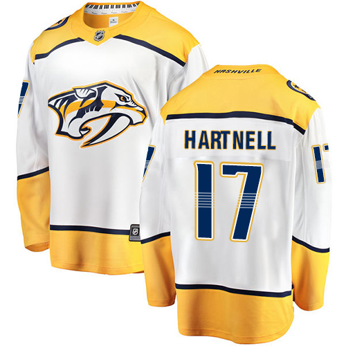 Pánské NHL Nashville Predators dresy 17 Scott Hartnell Breakaway Bílý Fanatics Branded Venkovní