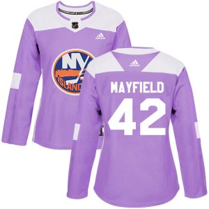 Dámské NHL New York Islanders dresy 42 Scott Mayfield Authentic Nachový Adidas Fights Cancer Practice