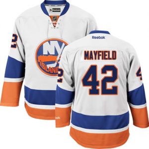 Dámské NHL New York Islanders dresy 42 Scott Mayfield Authentic Bílý Reebok Venkovní hokejové dresy