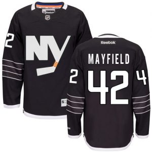 Dětské NHL New York Islanders dresy 42 Scott Mayfield Authentic Černá Reebok Alternativní hokejové dresy