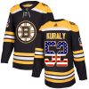 Pánské NHL Boston Bruins dresy Sean Kuraly 52 Authentic Černá Adidas USA Flag Fashion