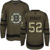 Pánské NHL Boston Bruins dresy Sean Kuraly 52 Authentic Zelená Adidas Salute to Service