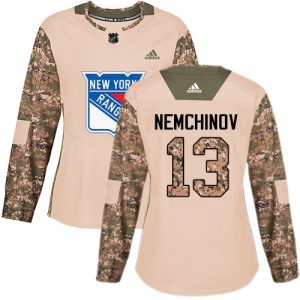 Dámské NHL New York Rangers dresy 13 Sergei Nemchinov Authentic Camo Adidas Veterans Day Practice