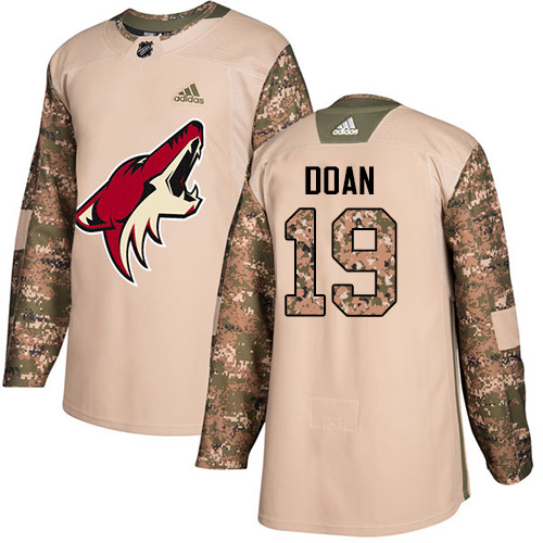 Dětské NHL Arizona Coyotes dresy Shane Doan 19 Authentic Camo Adidas Veterans Day Practice
