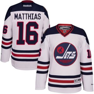 Pánské NHL Winnipeg Jets dresy 16 Shawn Matthias Authentic Bílý Reebok 2016 Heritage Classic