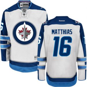 Pánské NHL Winnipeg Jets dresy 16 Shawn Matthias Authentic Bílý Reebok Venkovní hokejové dresy