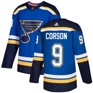Pánské NHL St. Louis Blues dresy 9 Shayne Corson Authentic královská modrá Adidas Domácí
