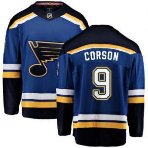 Pánské NHL St. Louis Blues dresy 9 Shayne Corson Breakaway královská modrá Fanatics Branded Domácí