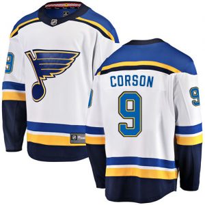 Pánské NHL St. Louis Blues dresy 9 Shayne Corson Breakaway Bílý Fanatics Branded Venkovní