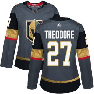 Dámské NHL Vegas Golden Knights dresy 27 Shea Theodore Authentic Šedá Adidas Domácí