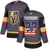 Dětské NHL Vegas Golden Knights dresy 27 Shea Theodore Authentic Šedá Adidas USA Flag Fashion