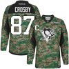 Pánské NHL Pittsburgh Penguins dresy Sidney Crosby 87 Authentic Camo Reebok Veterans Day Practice hokejové dresy